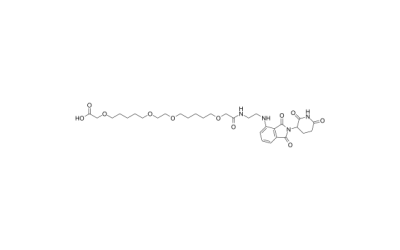 Pomalidomide-C2-amido-(C1-O-C5-O-C1)2-COOH