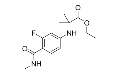Ethyl 2-((3-fluoro-4-(methylcarbamoyl)phenyl)amino)-2-methylpropanoate