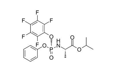 Isopropyl ((R)-(perfluorophenoxy)(phenoxy)phosphoryl)-L-alaninate