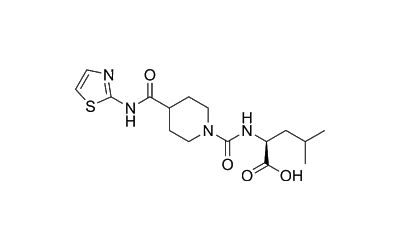 (4-(Thiazol-2-ylcarbamoyl)piperidine-1-carbonyl)-L-leucine